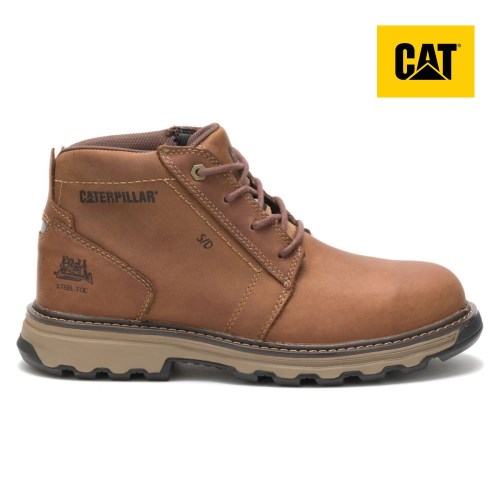 Pánské Pracovní Boty Caterpillar Parker Steel Toe Tmavě Béžový (CZ-9FDL)